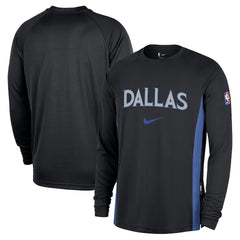 Nike Dallas Mavericks 2025/26 City Edition Authentic Pregame Dri-FIT Long Sleeve Shooting T-Shirt Black
