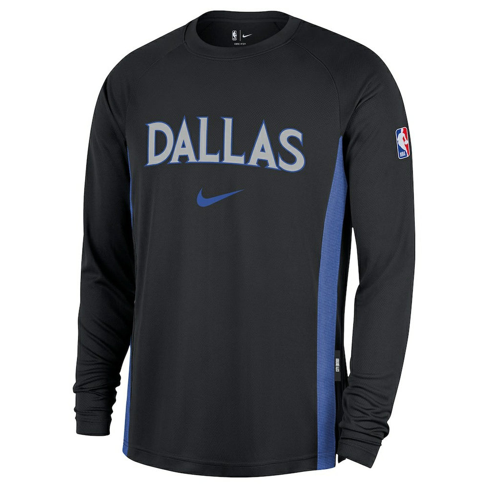 Nike Dallas Mavericks 2025/26 City Edition Authentic Pregame Dri-FIT Long Sleeve Shooting T-Shirt Black