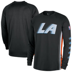 Nike LA Clippers 2025/26 City Edition Authentic Pregame Dri-FIT Long Sleeve Shooting T-Shirt Black