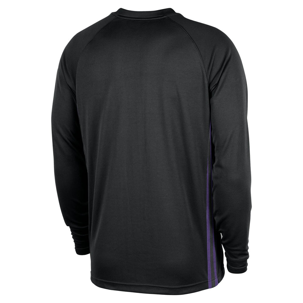 Nike Los Angeles Lakers 2025/26 City Edition Authentic Pregame Dri-FIT Long Sleeve Shooting T-Shirt Black