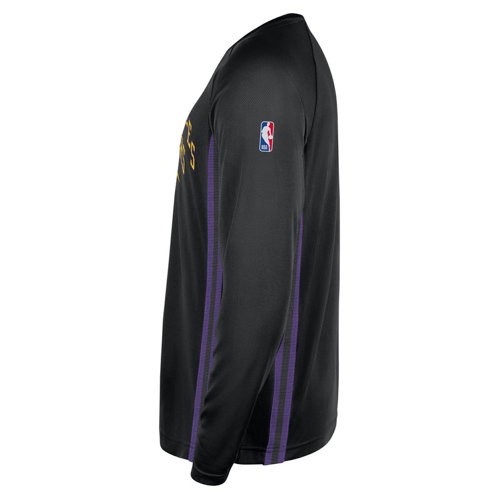 Nike Los Angeles Lakers 2025/26 City Edition Authentic Pregame Dri-FIT Long Sleeve Shooting T-Shirt Black