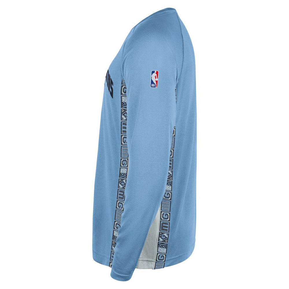 Nike Memphis Grizzlies 2025/26 City Edition Authentic Pregame Dri-FIT Long Sleeve Shooting T-Shirt Light Blue