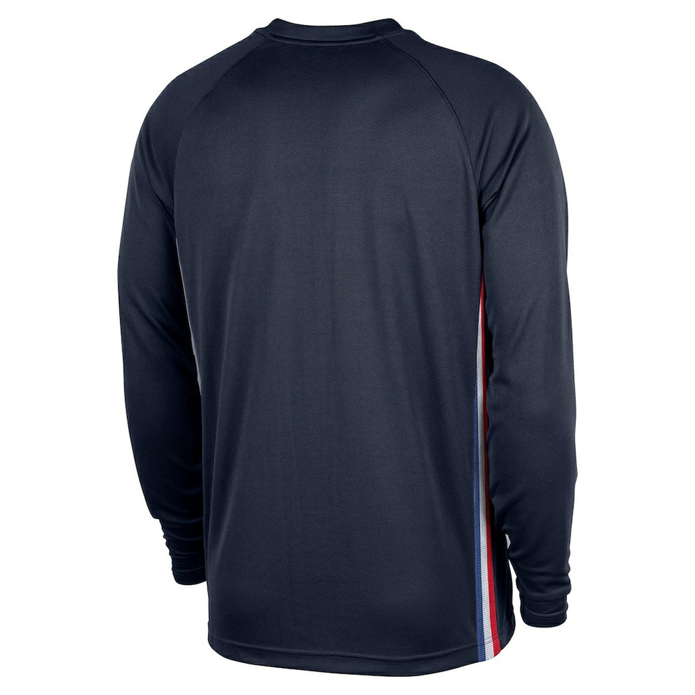 Nike Philadelphia 76ers 2025/26 City Edition Authentic Pregame Dri-FIT Long Sleeve Shooting T-Shirt Navy