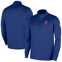 Nike Houston Rockets 2025/26 City Edition Remix Authentic Coaches Dri-FIT Half-Zip Top Blue