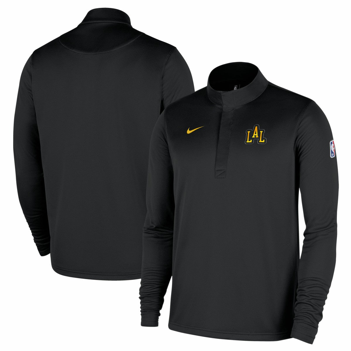 Nike Los Angeles Lakers 2025/26 City Edition Remix Authentic Coaches Dri-FIT Half-Zip Pullover Black