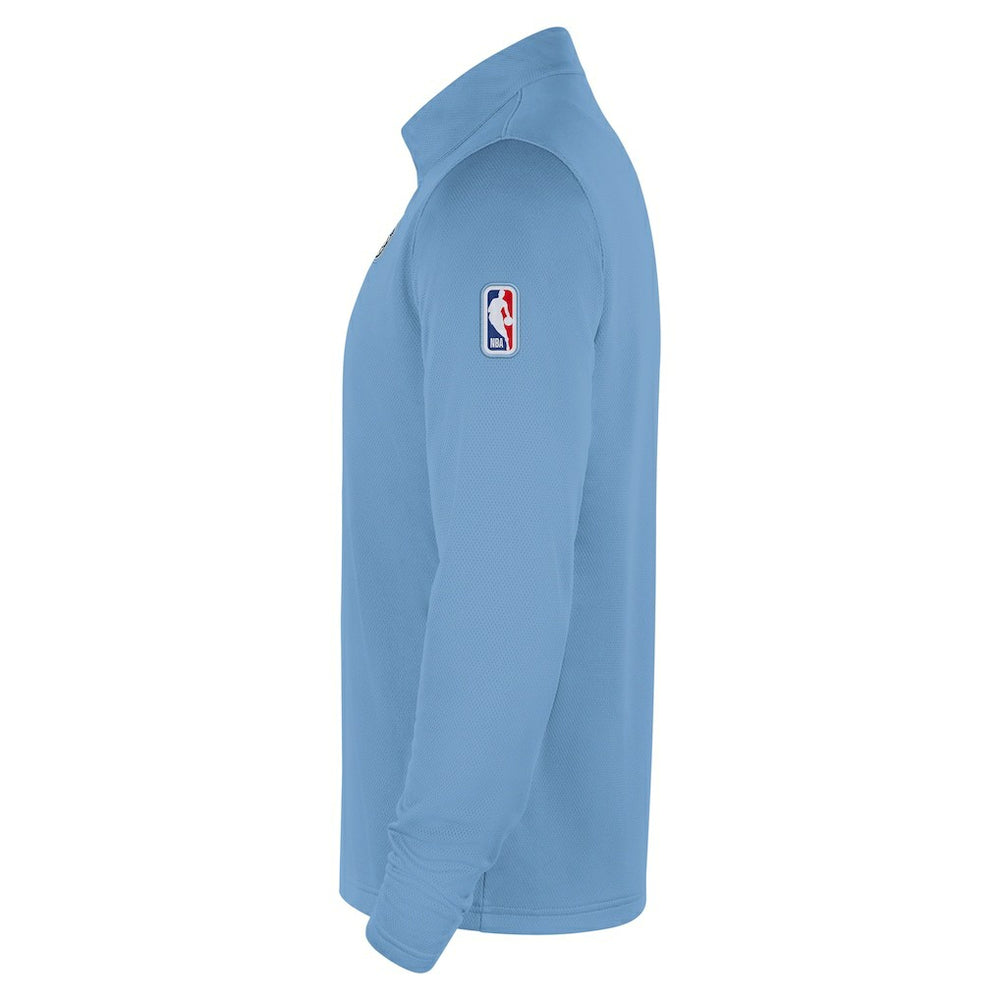 Nike Memphis Grizzlies 2025/26 City Edition Remix Authentic Coaches Dri-FIT Half-Zip Top Light Blue