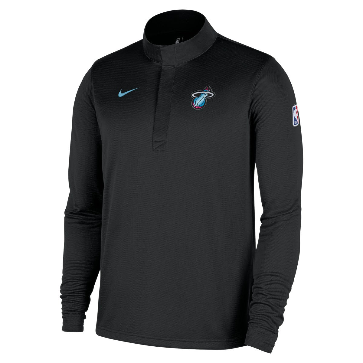 Nike Miami Heat 2025/26 City Edition Remix Authentic Coaches Dri-FIT Half-Zip Top Black