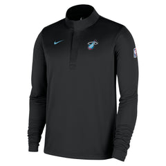 Nike Miami Heat 2025/26 City Edition Remix Authentic Coaches Dri-FIT Half-Zip Top Black
