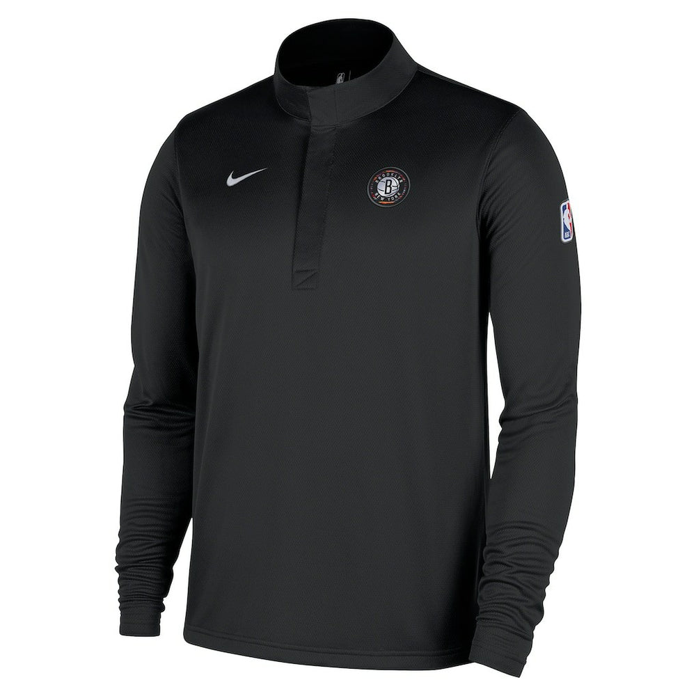 Nike Brooklyn Nets 2025/26 City Edition Remix Authentic Coaches Dri-FIT Half-Zip Top Black