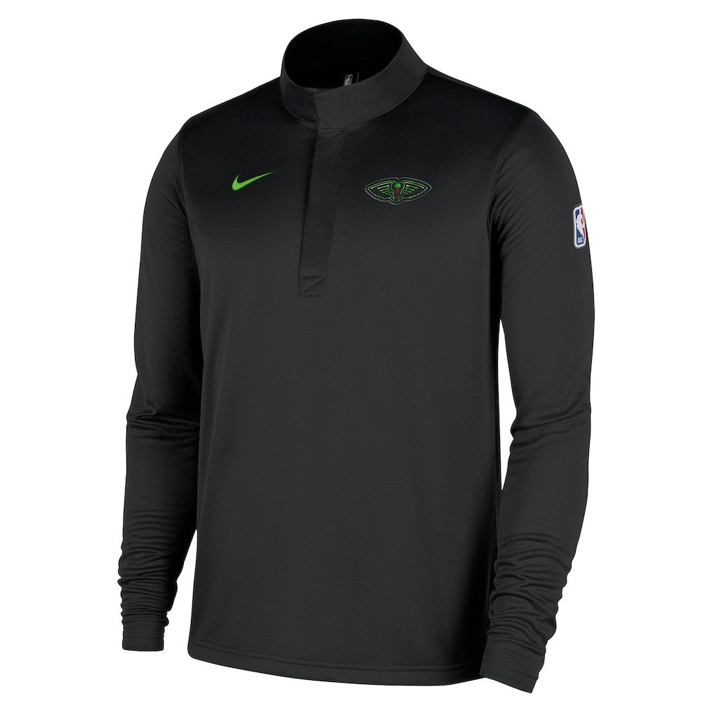 Nike New Orleans Pelicans 2025/26 City Edition Remix Authentic Coaches Dri-FIT Half-Zip Top Black