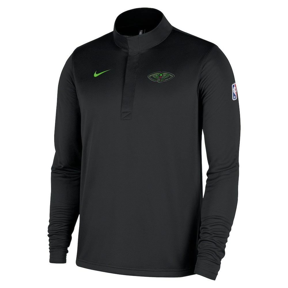 Nike New Orleans Pelicans 2025/26 City Edition Remix Authentic Coaches Dri-FIT Half-Zip Top Black