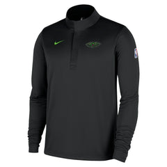 Nike New Orleans Pelicans 2025/26 City Edition Remix Authentic Coaches Dri-FIT Half-Zip Top Black