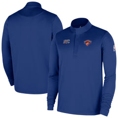 Nike New York Knicks 2025/26 City Edition Remix Authentic Coaches Dri-FIT Half-Zip Top Blue
