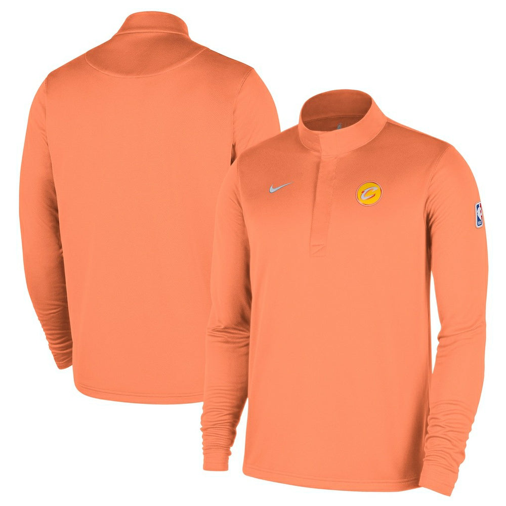 Nike Cleveland Cavaliers 2025/26 City Edition Remix Authentic Coaches Dri-FIT Half-Zip Pullover Orange