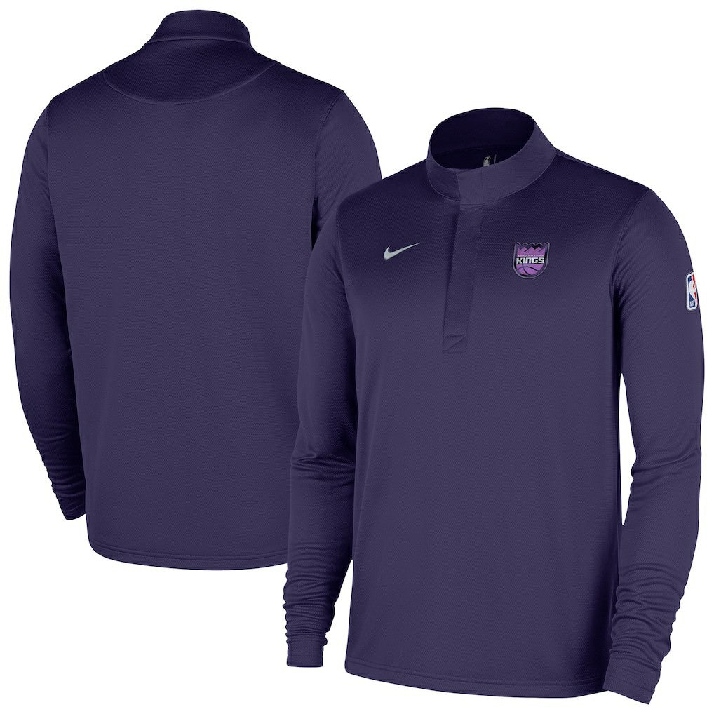 Nike Sacramento Kings 2025/26 City Edition Remix Authentic Coaches Dri-FIT Half-Zip Top Purple