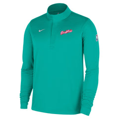 Nike San Antonio Spurs 2025/26 City Edition Remix Authentic Coaches Dri-FIT Half-Zip Top Green