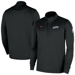 Nike Phoenix Suns 2025/26 City Edition Remix Authentic Coaches Dri-FIT Half-Zip Top Black