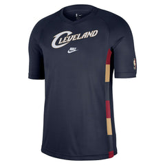Nike Cleveland Cavaliers Classic Edition Hardwood Classics Authentic Game Shooting T-Shirt Navy
