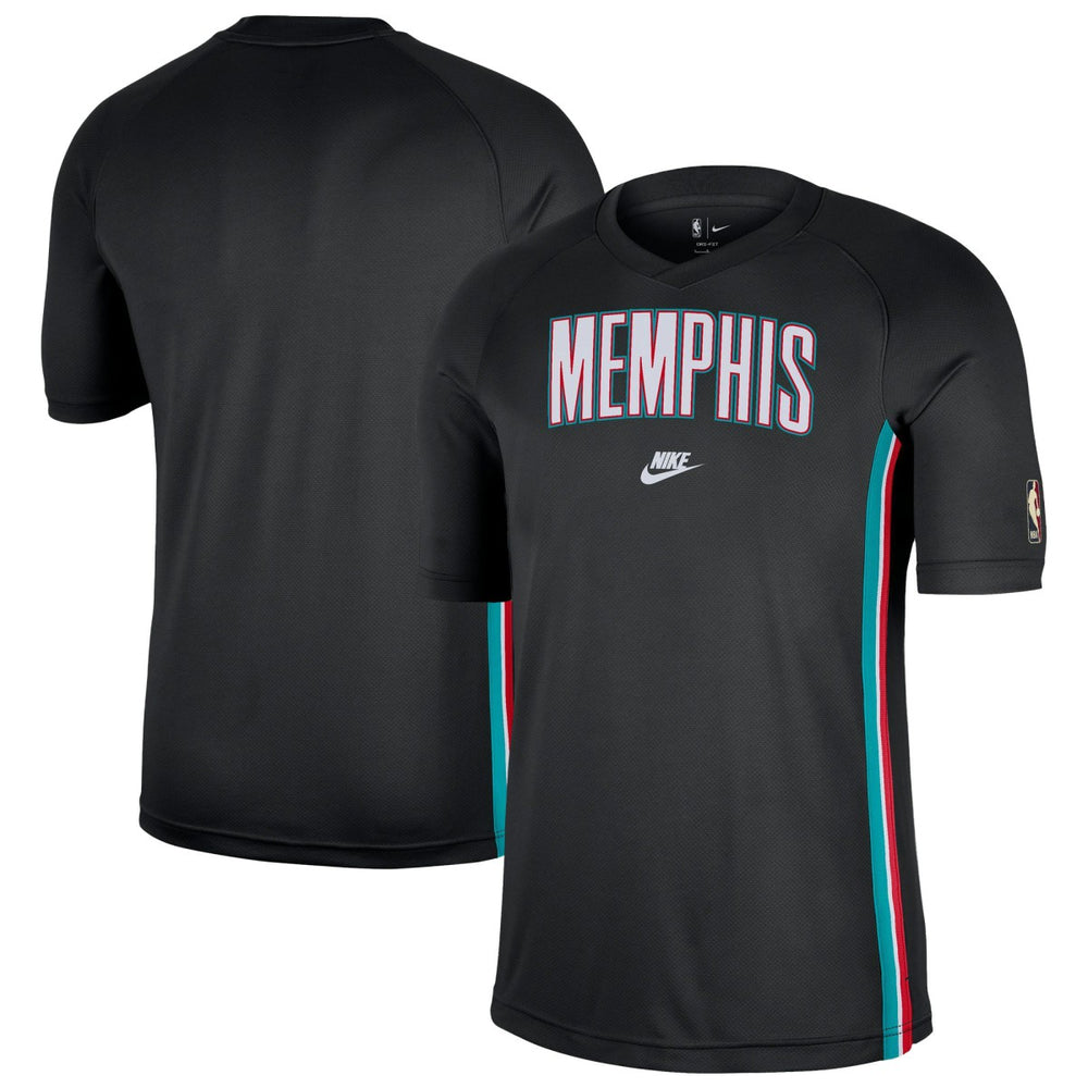 Nike Memphis Grizzlies Classic Edition Hardwood Classics Authentic Game Shooting Dri-FIT Raglan T-Shirt Black