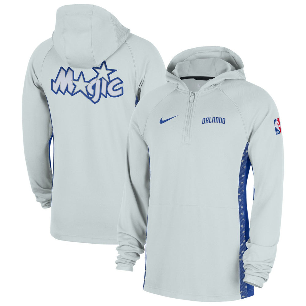 Nike Orlando Magic 2025/26 City Edition Remix Authentic On-Court Quarter-Zip Dri-FIT Hooded Jacket Silver