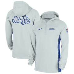Nike Orlando Magic 2025/26 City Edition Remix Authentic On-Court Quarter-Zip Dri-FIT Hooded Jacket Silver