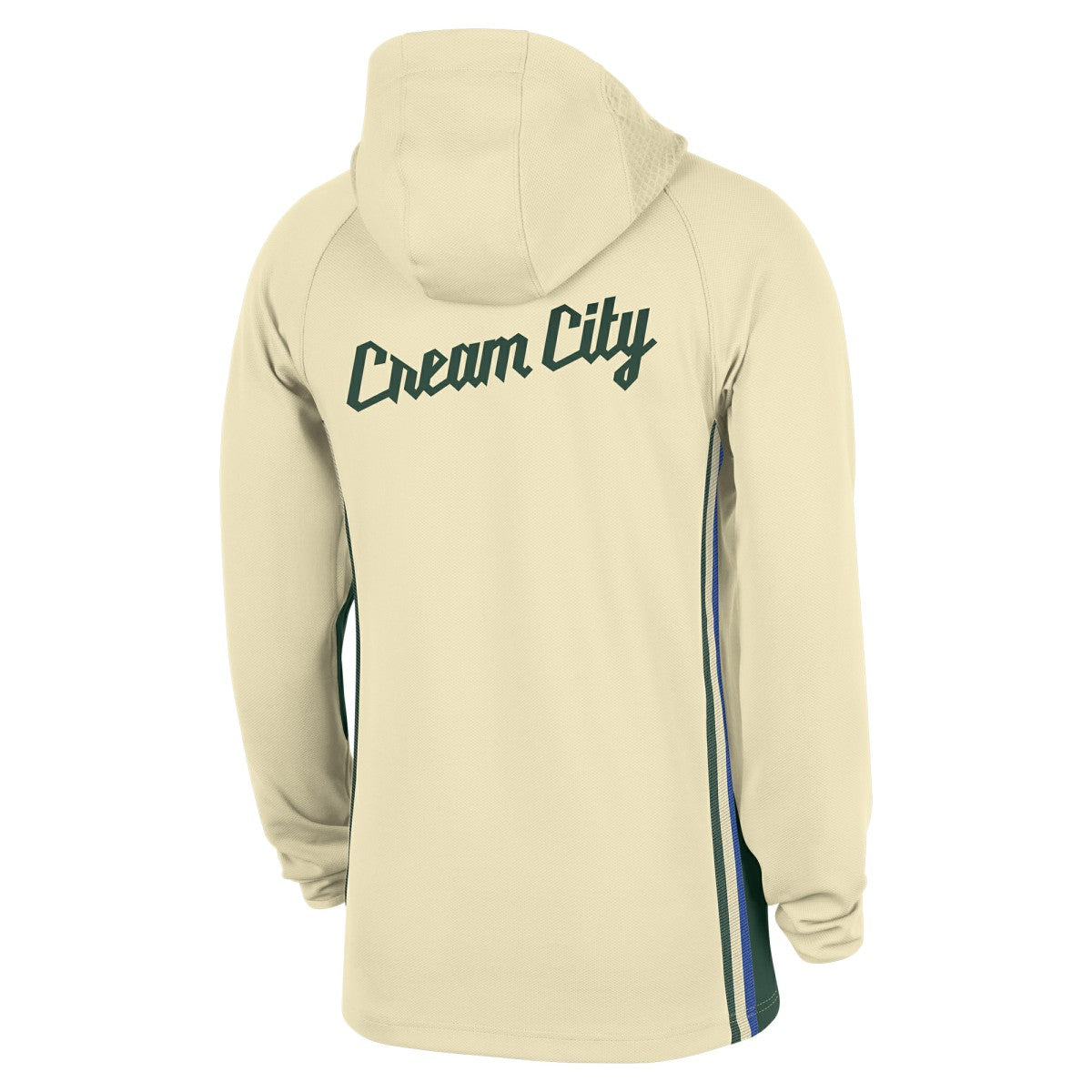 Nike Milwaukee Bucks 2025/26 City Edition Remix Authentic On-Court Quarter-Zip Dri-FIT Hooded Jacket White