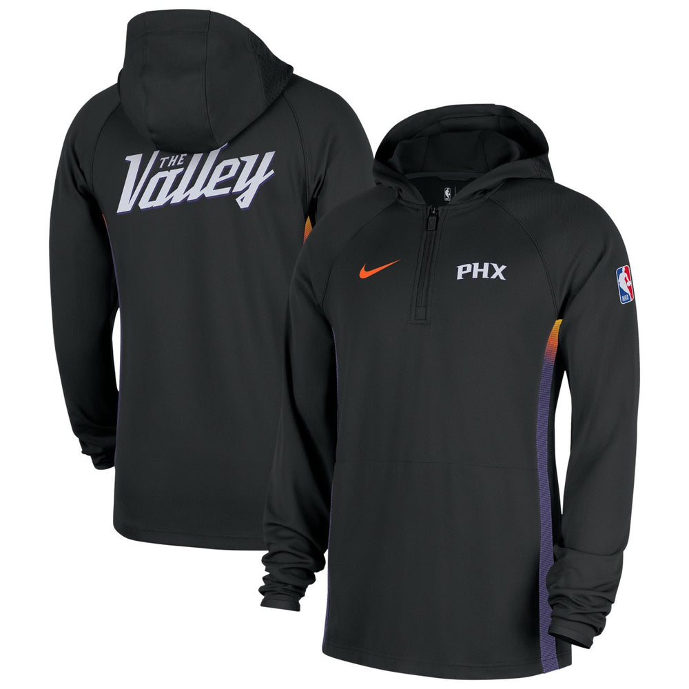 Nike Phoenix Suns 2025/26 City Edition Remix Authentic On-Court Quarter-Zip Dri-FIT Hooded Jacket Black