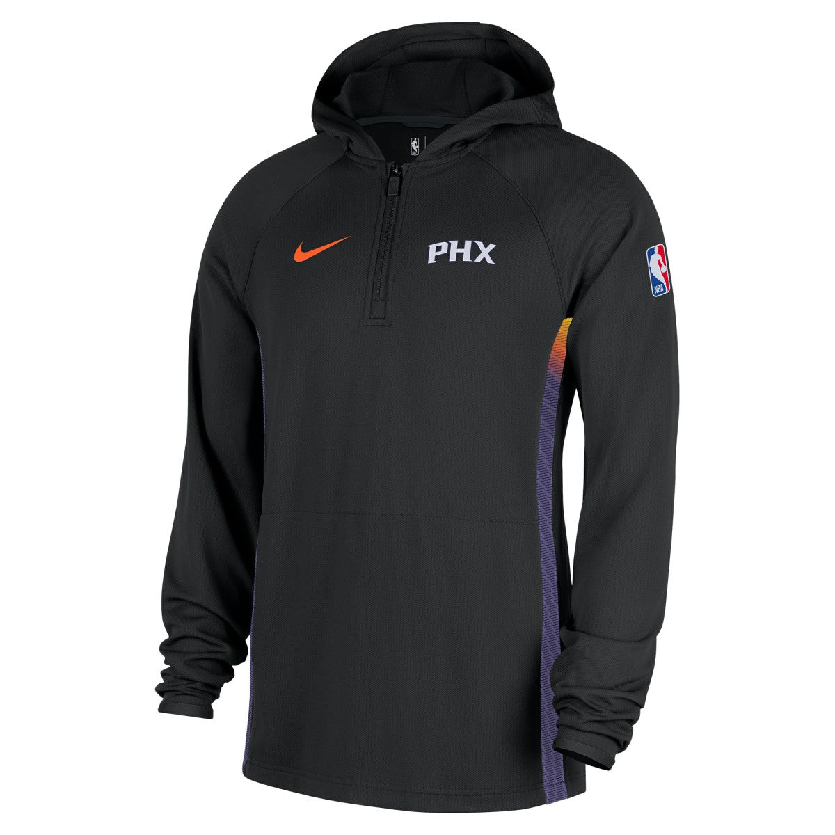 Nike Phoenix Suns 2025/26 City Edition Remix Authentic On-Court Quarter-Zip Dri-FIT Hooded Jacket Black