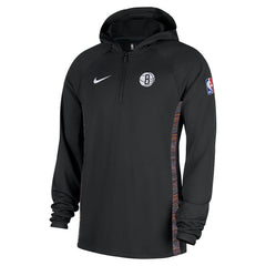 Nike Brooklyn Nets 2025/26 City Edition Remix Authentic On-Court Quarter-Zip Dri-FIT Hooded Jacket Black
