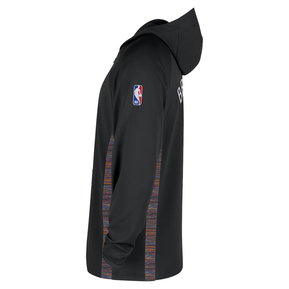 Nike Brooklyn Nets 2025/26 City Edition Remix Authentic On-Court Quarter-Zip Dri-FIT Hooded Jacket Black