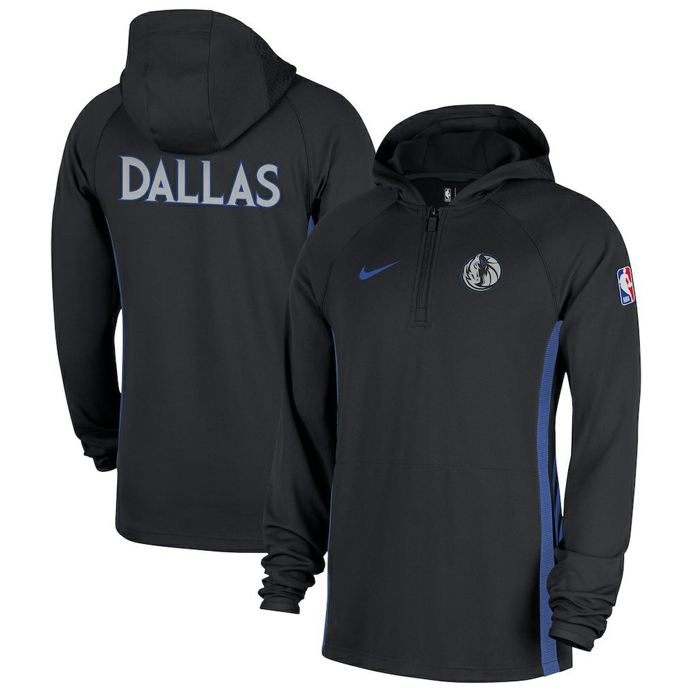 Nike Dallas Mavericks 2025/26 City Edition Remix Authentic On-Court Quarter-Zip Dri-FIT Hooded Jacket Black