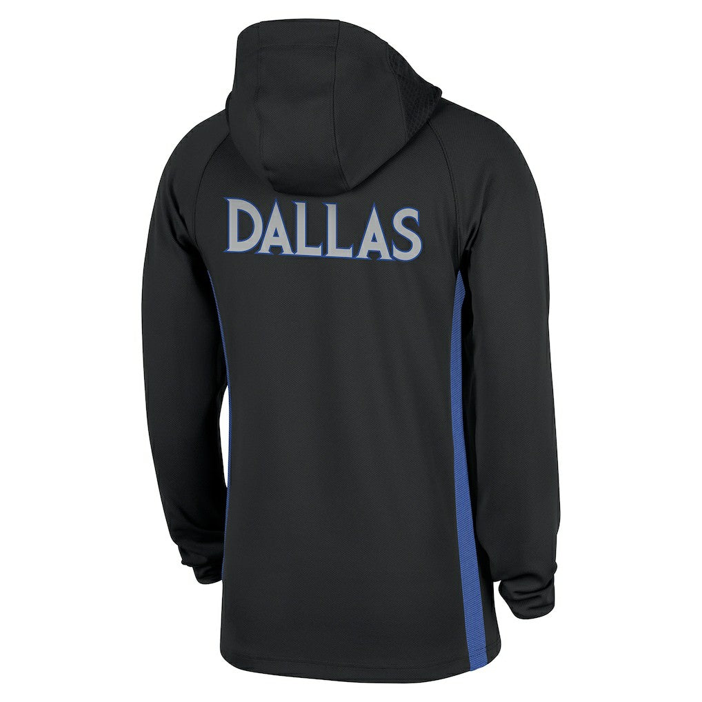 Nike Dallas Mavericks 2025/26 City Edition Remix Authentic On-Court Quarter-Zip Dri-FIT Hooded Jacket Black