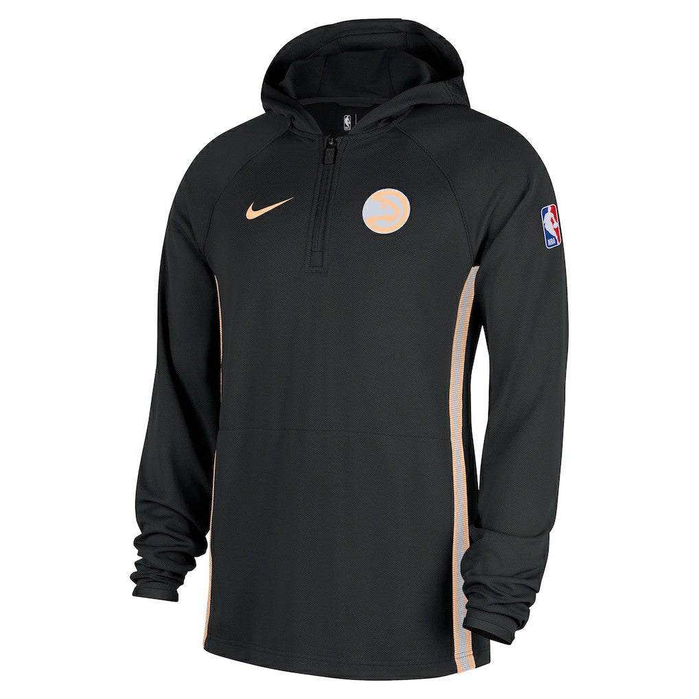 Nike Atlanta Hawks 2025/26 City Edition Remix Authentic On-Court Quarter-Zip Dri-FIT Hooded Jacket Black