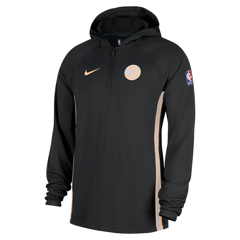 Nike Atlanta Hawks 2025/26 City Edition Remix Authentic On-Court Quarter-Zip Dri-FIT Hooded Jacket Black
