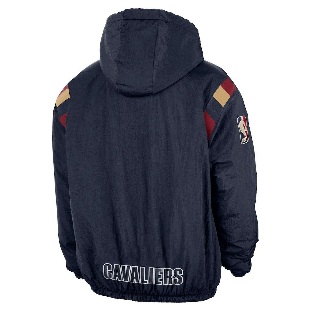Nike Cleveland Cavaliers Hardwood Classics Therma-FIT Half-Zip Hooded Windbreaker Navy