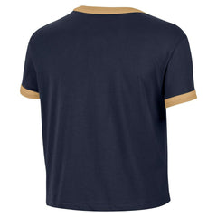 Nike Cleveland Cavaliers Women's Classic Edition Hardwood Classics Essential Vintage Ringer T-Shirt Navy