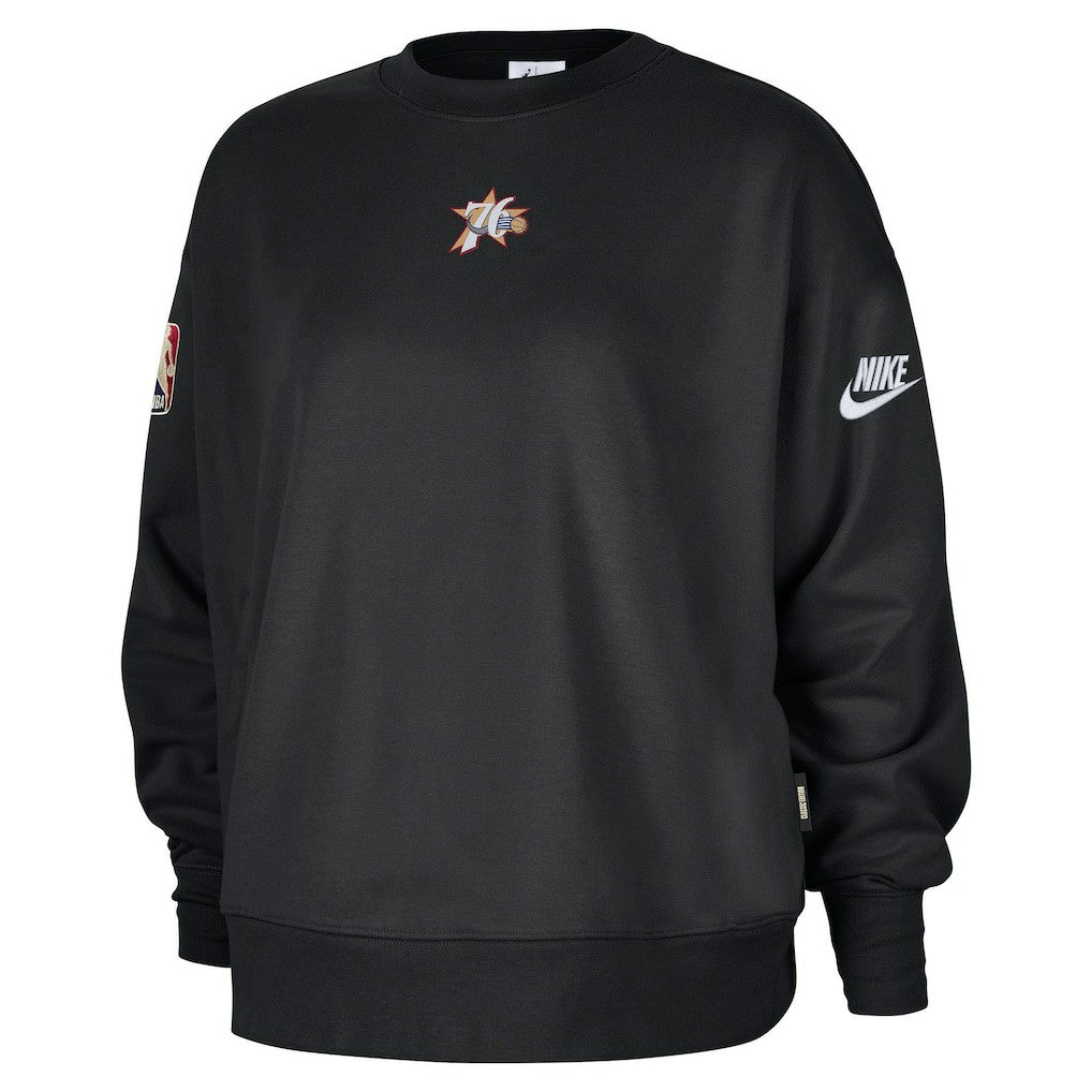Nike Philadelphia 76ers Women's Classic Edition Hardwood Classics Premium Phoenix Fleece Sweatshirt Black