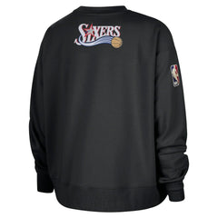 Nike Philadelphia 76ers Women's Classic Edition Hardwood Classics Premium Phoenix Fleece Sweatshirt Black