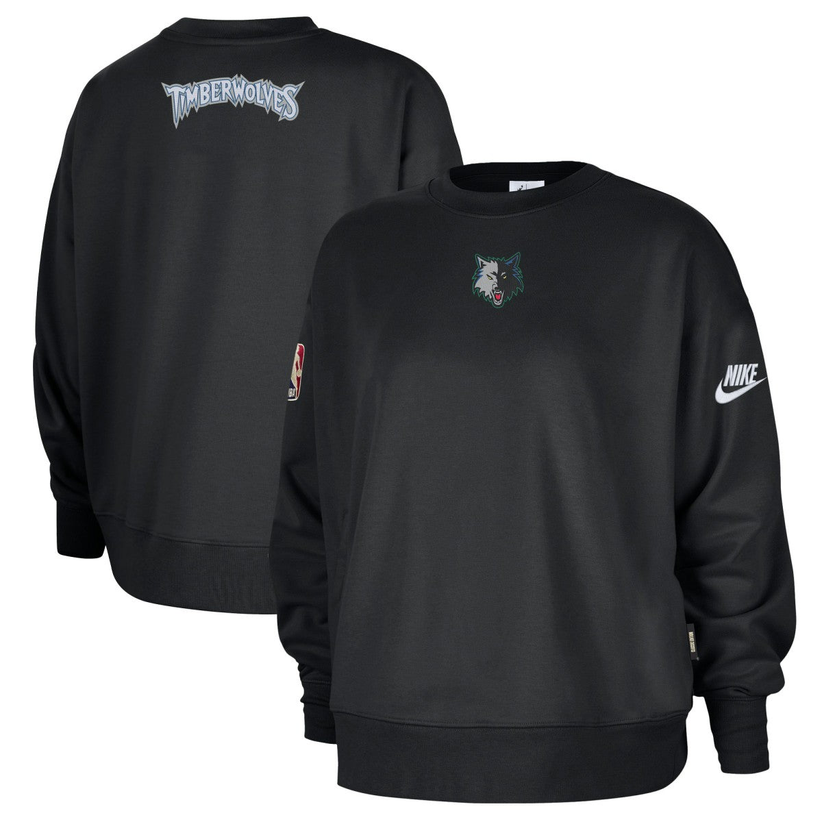 Nike Minnesota Timberwolves Women's Classic Edition Hardwood Classics Premium Phoenix Fleece Sweatshirt Black