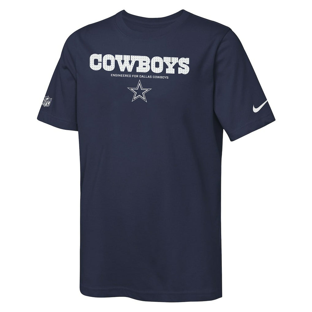 Dallas Cowboys Youth Sideline Team Issue T-Shirt - Navy - Nike