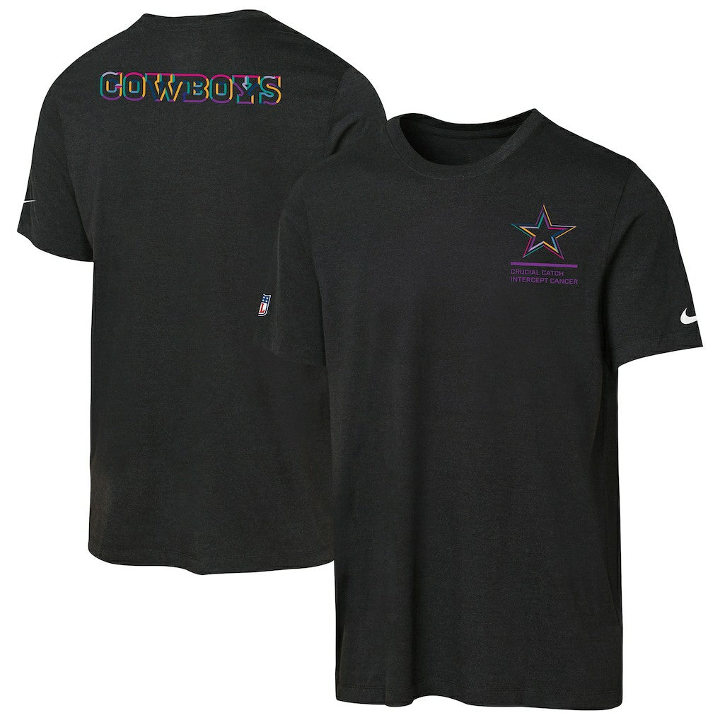Dallas Cowboys Youth 2025 NFL Crucial Catch Tri-Blend Dri-FIT T-Shirt - Black - Nike