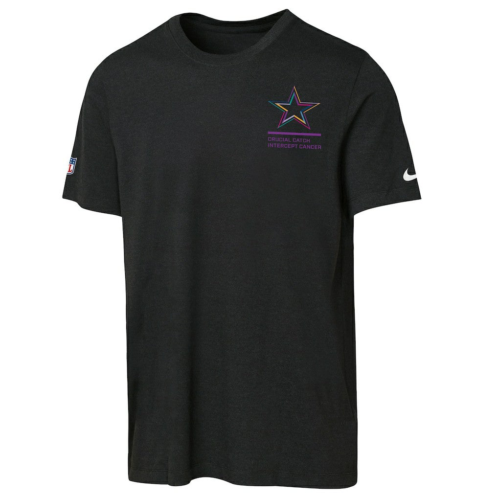 Dallas Cowboys Youth 2025 NFL Crucial Catch Tri-Blend Dri-FIT T-Shirt - Black - Nike