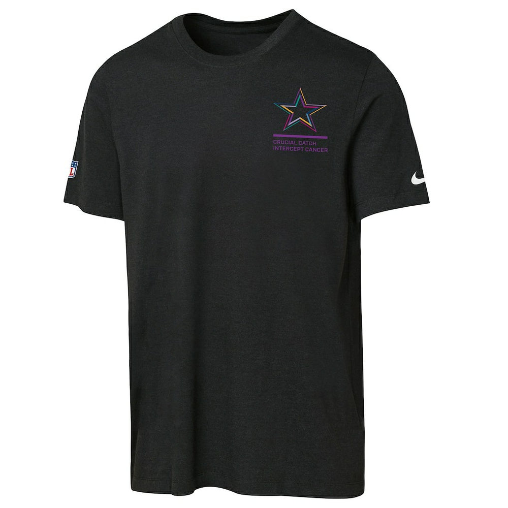 Dallas Cowboys Youth 2025 NFL Crucial Catch Tri-Blend Dri-FIT T-Shirt - Black - Nike