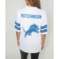 Aidan Hutchinson Detroit Lions Cuce Women's Crystal V-Neck Tunic - White - NFL