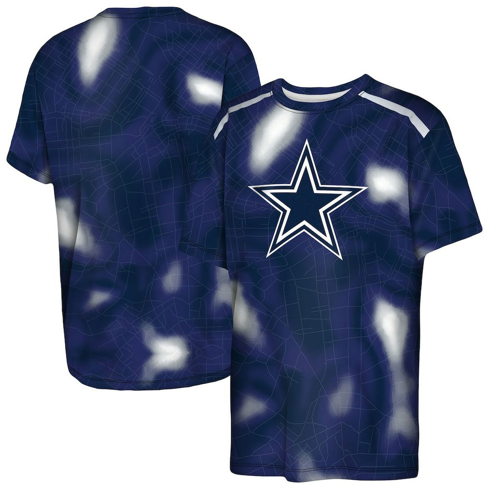 Dallas Cowboys Outerstuff Youth End Zone Dri-Tek T-Shirt - Navy - NFL