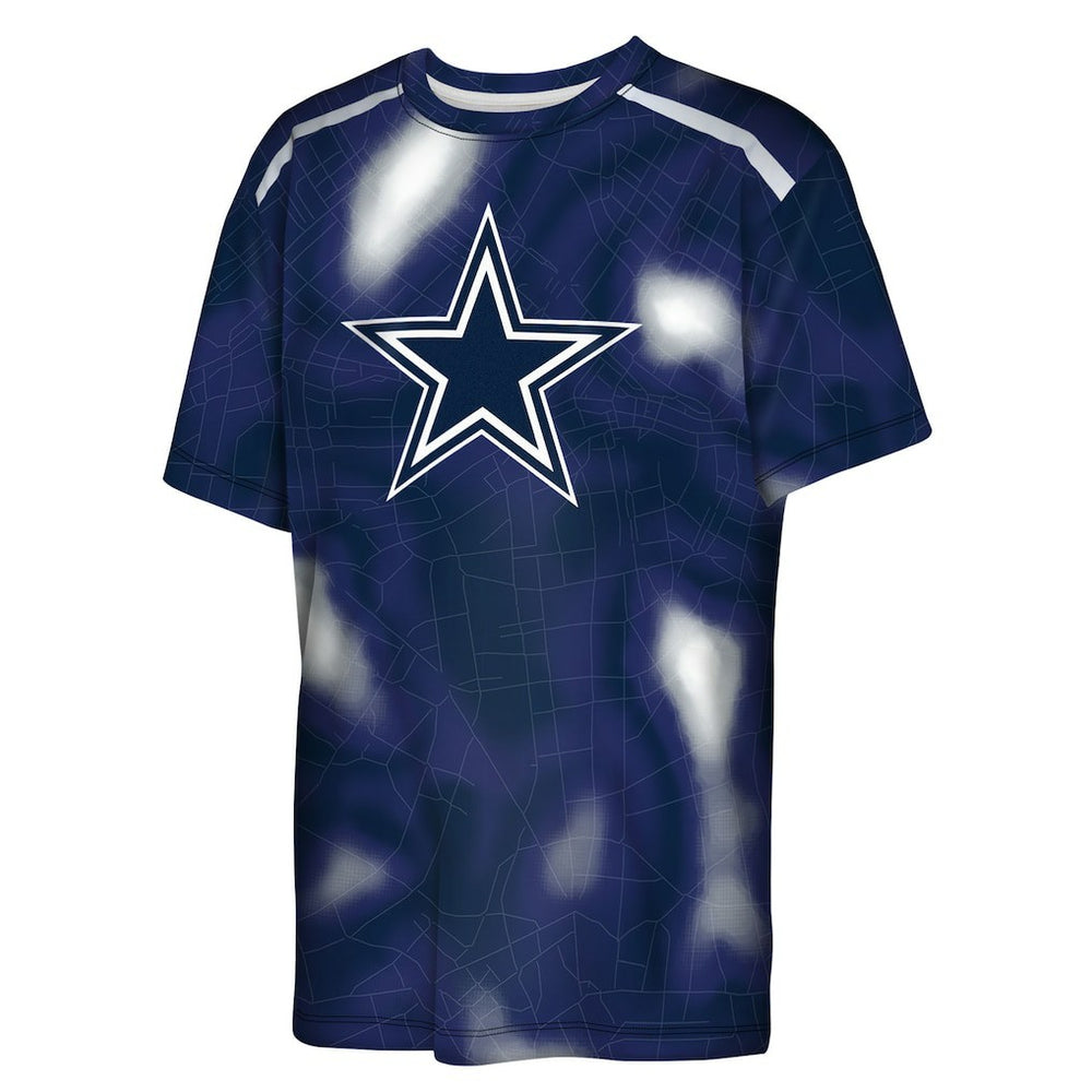 Dallas Cowboys Outerstuff Youth End Zone Dri-Tek T-Shirt - Navy - NFL