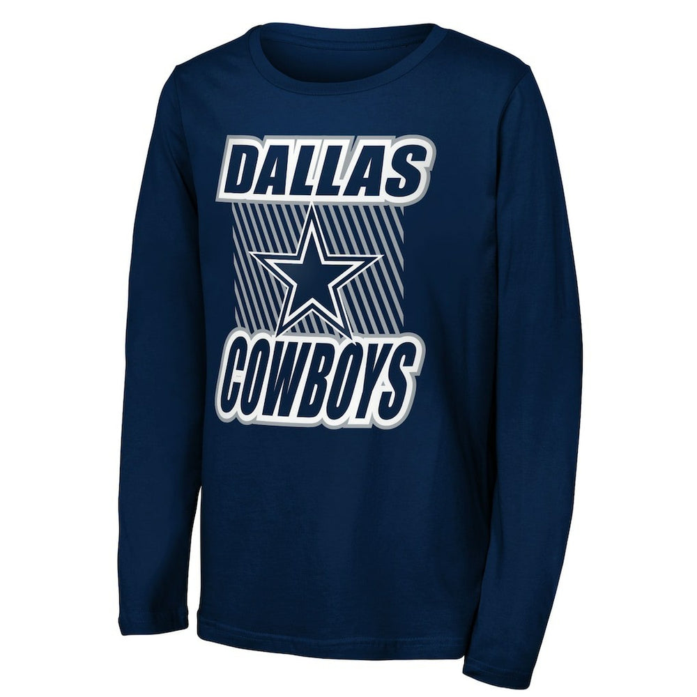 Dallas Cowboys Outerstuff Youth Never Settle Long Sleeve T-Shirt - Navy - NFL