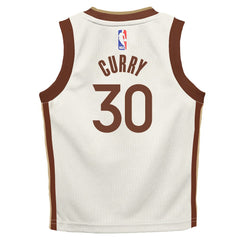 Nike Stephen Curry Golden State Warriors Preschool 2025/26 City Edition Swingman Jersey Tan