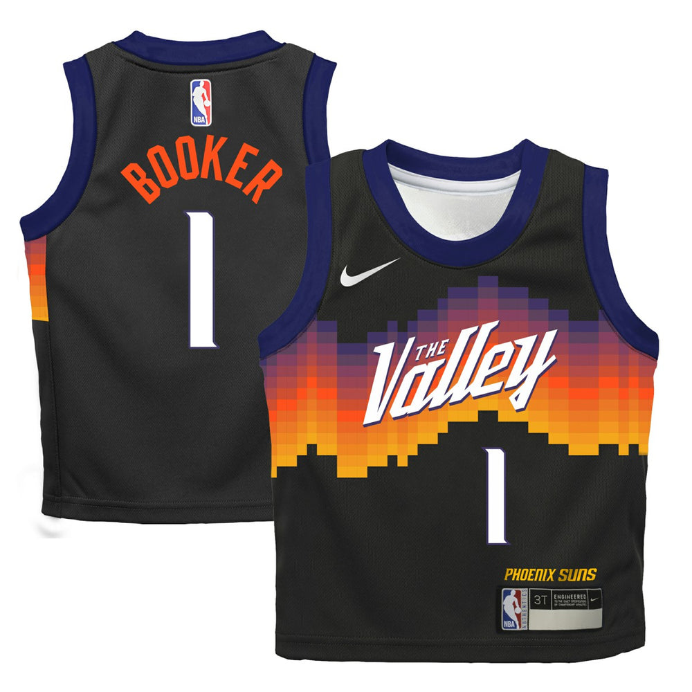 Nike Devin Booker Phoenix Suns Preschool 2025/26 City Edition Swingman Jersey Black