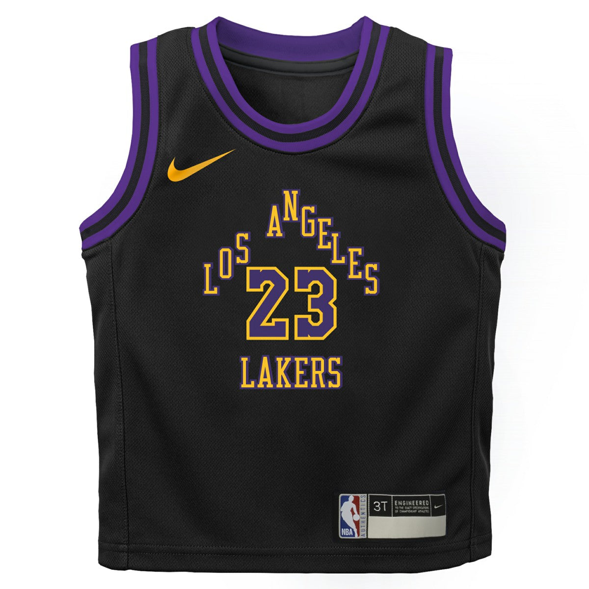 Nike LeBron James Los Angeles Lakers Preschool 2025/26 City Edition Swingman Jersey Black